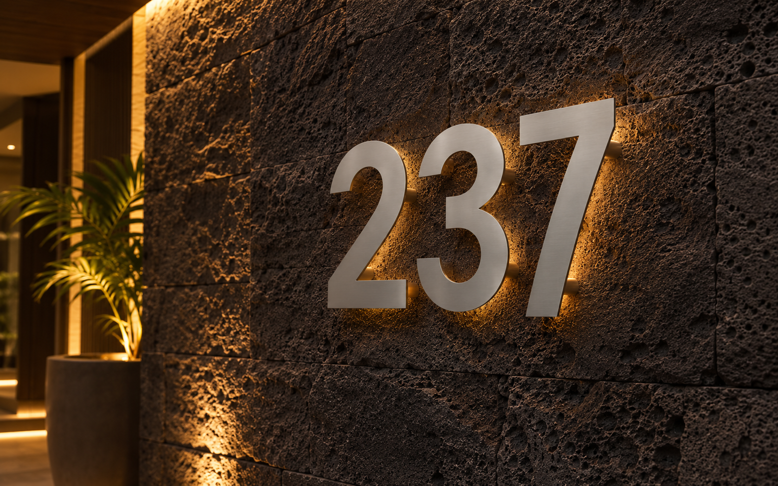  Numeros y Letras en Acero Inoxidable